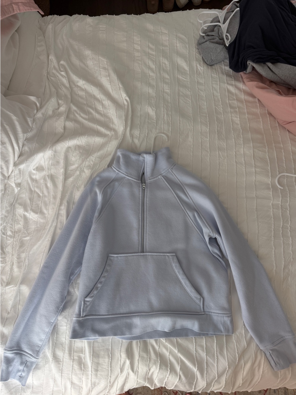 Pale Lavender Half-Zip Fleece Pullover